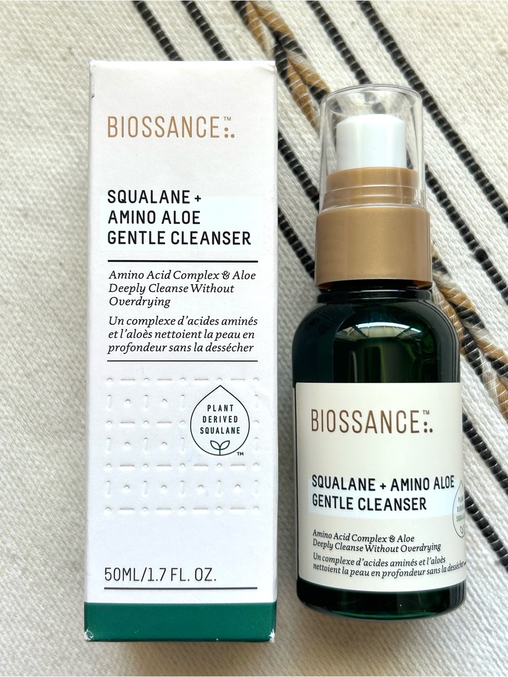 Biossance Squalane + Amino Aloe Gentle Cleanser 50ml NIB Hydrating Face Wash